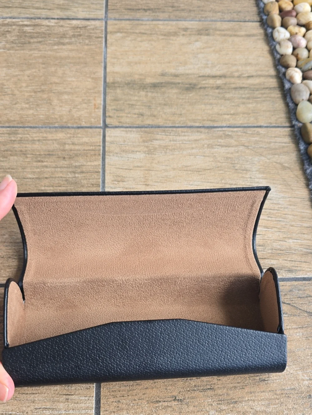 Burberry Black Pebble-Textured Eyewear Case